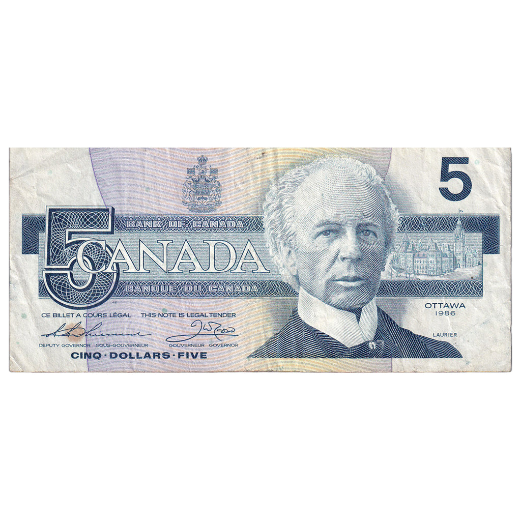Banknote, Canada, 5 Dollars, 1986, KM:95b, VF(20-25)