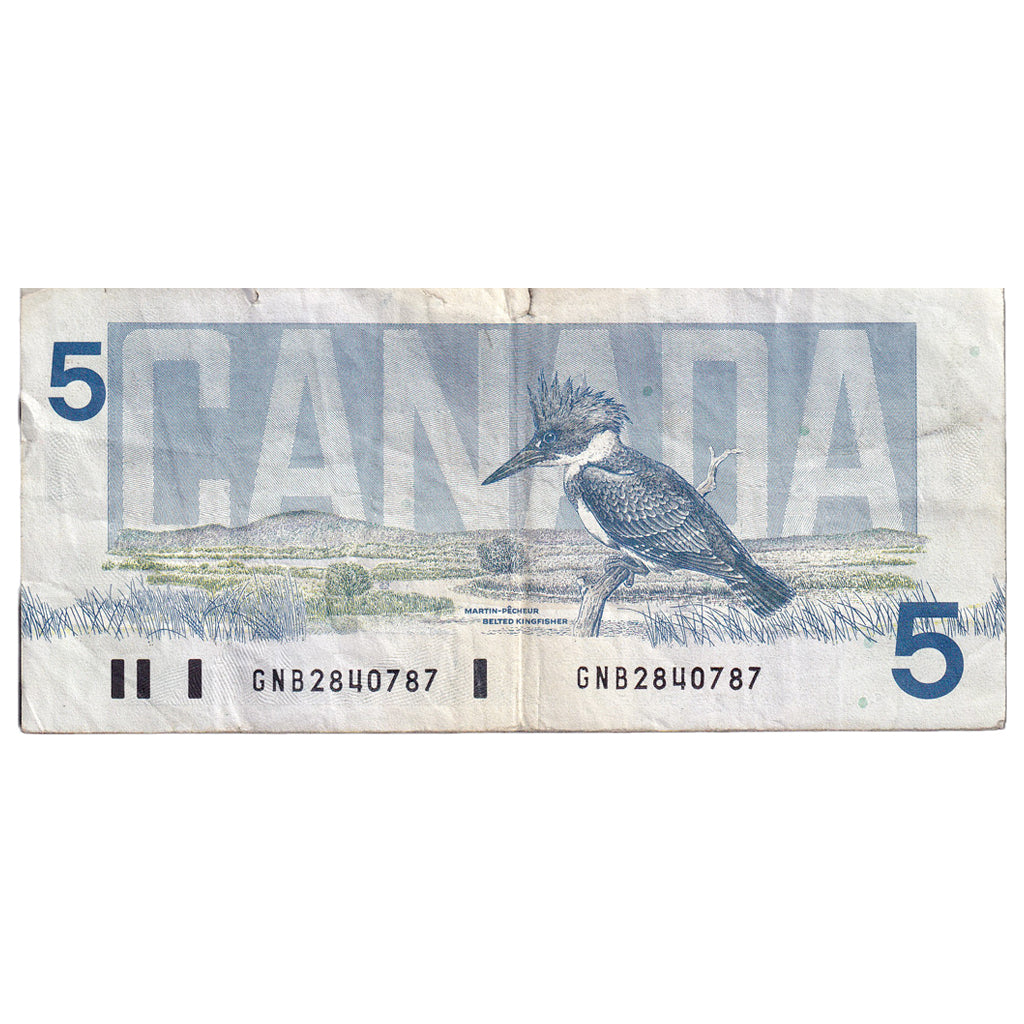 Biljet, Canada, 5 Dollars, 1986, KM:95b, B