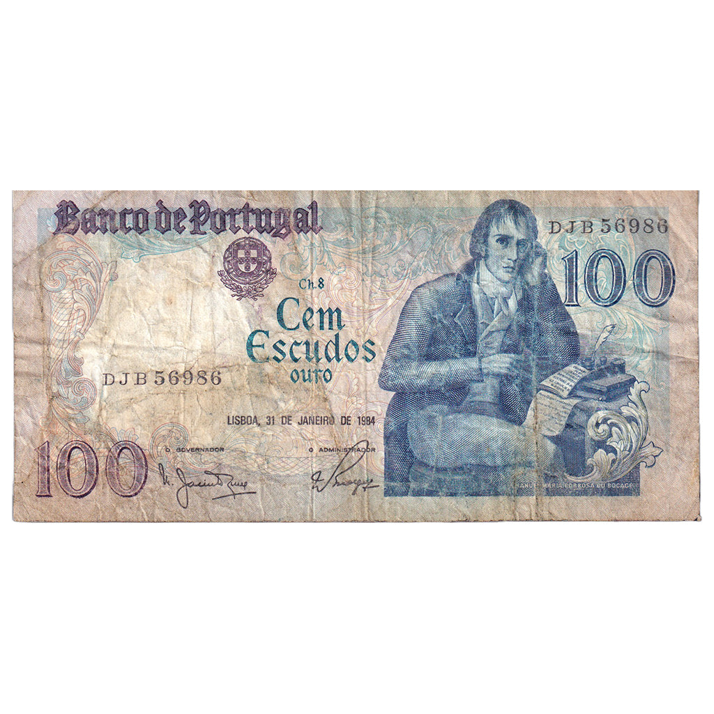 Biljet, Portugal, 100 Escudos, 1984, 1984-01-31, KM:178c, B