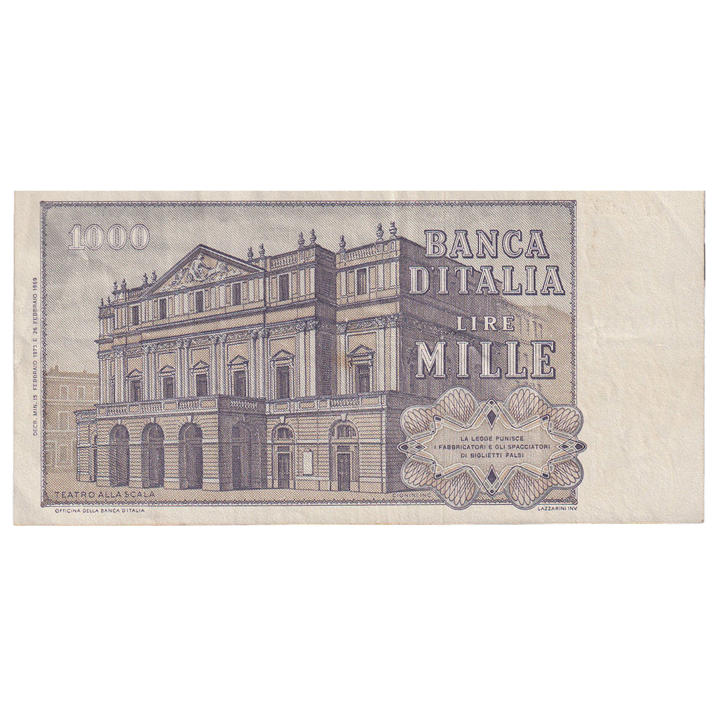 Banknot, Włochy, 1000 Lire, 1973, 1973-02-15, KM:101c, EF(40-45)