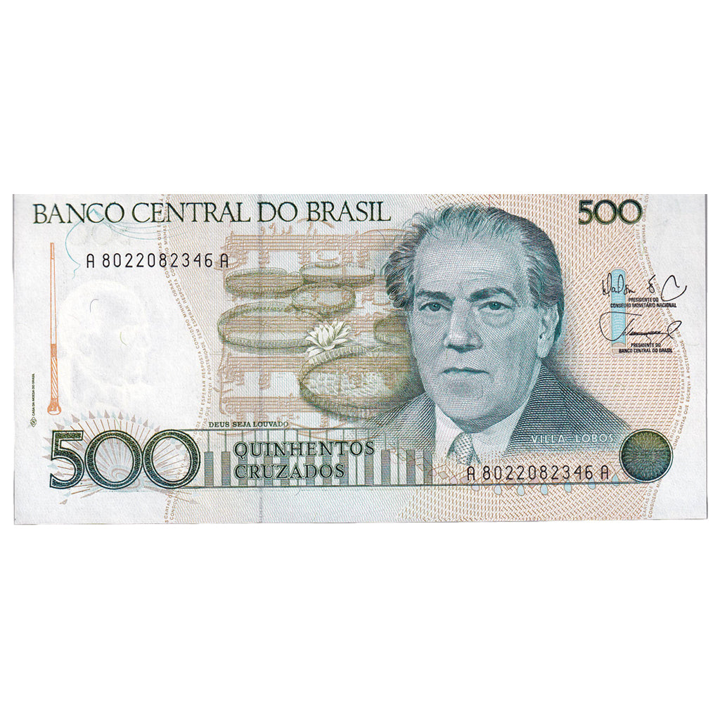Geldschein, Brasilien, 500 Cruzados, Undated (1988), KM:212d, UNZ