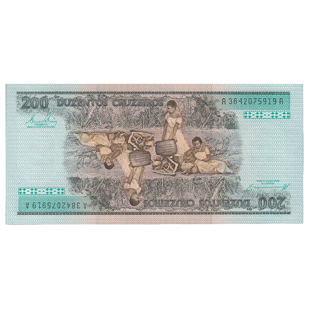 Biljet, Brazilië, 200 Cruzeiros, UNDATED (1984), KM:199b, NIEUW