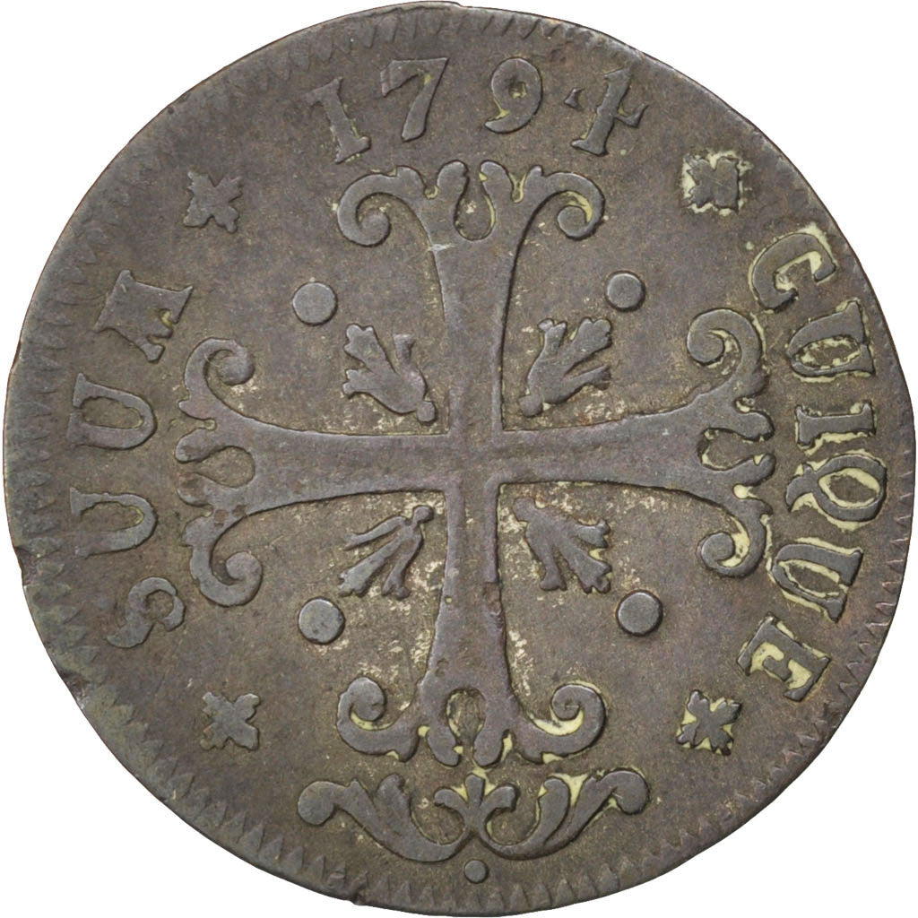Monnaie, SWISS CANTONS, NEUCHATEL, 1/2 Batzen, 1794, Neuenburg, TTB, Billon