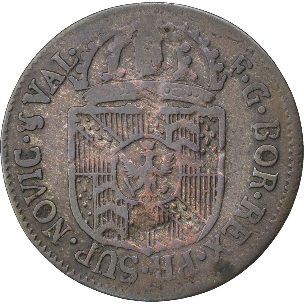 Coin, SWISS CANTONS, NEUCHATEL, 1/2 Batzen, 1793, Neuenburg, VF(30-35), Billon