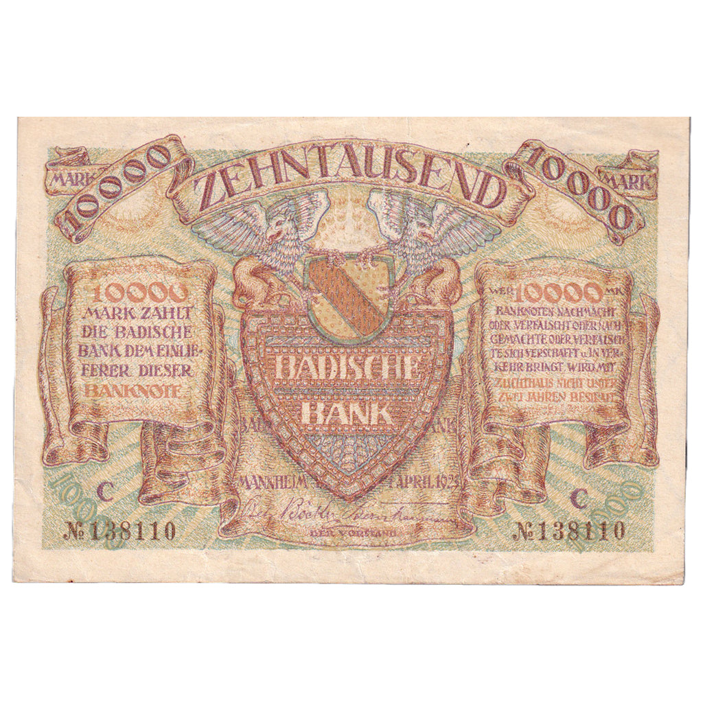 German States, 10,000 Mark, 1923-04-01, EF(40-45)
