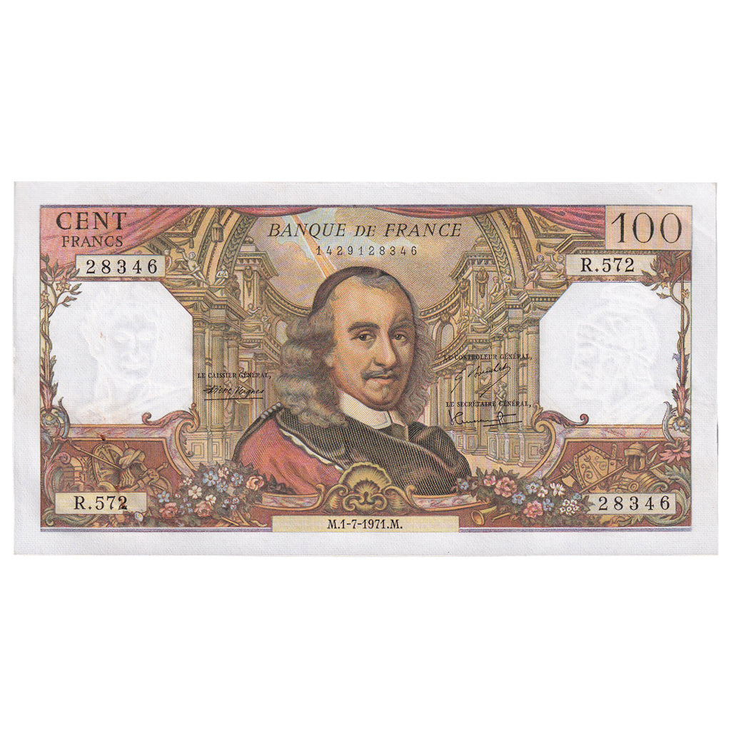 Frankrijk, 100 Francs, Corneille, 1971, R.572, TTB+, Fayette:65.36, KM:149d