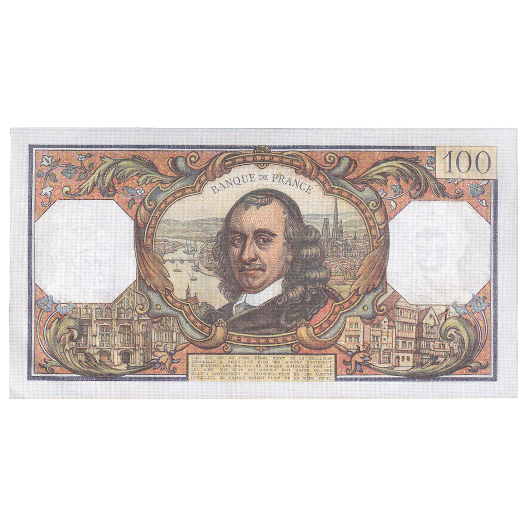 France, 100 Francs, Corneille, 1971, R.572, SPL, Fayette:65.36, KM:149d