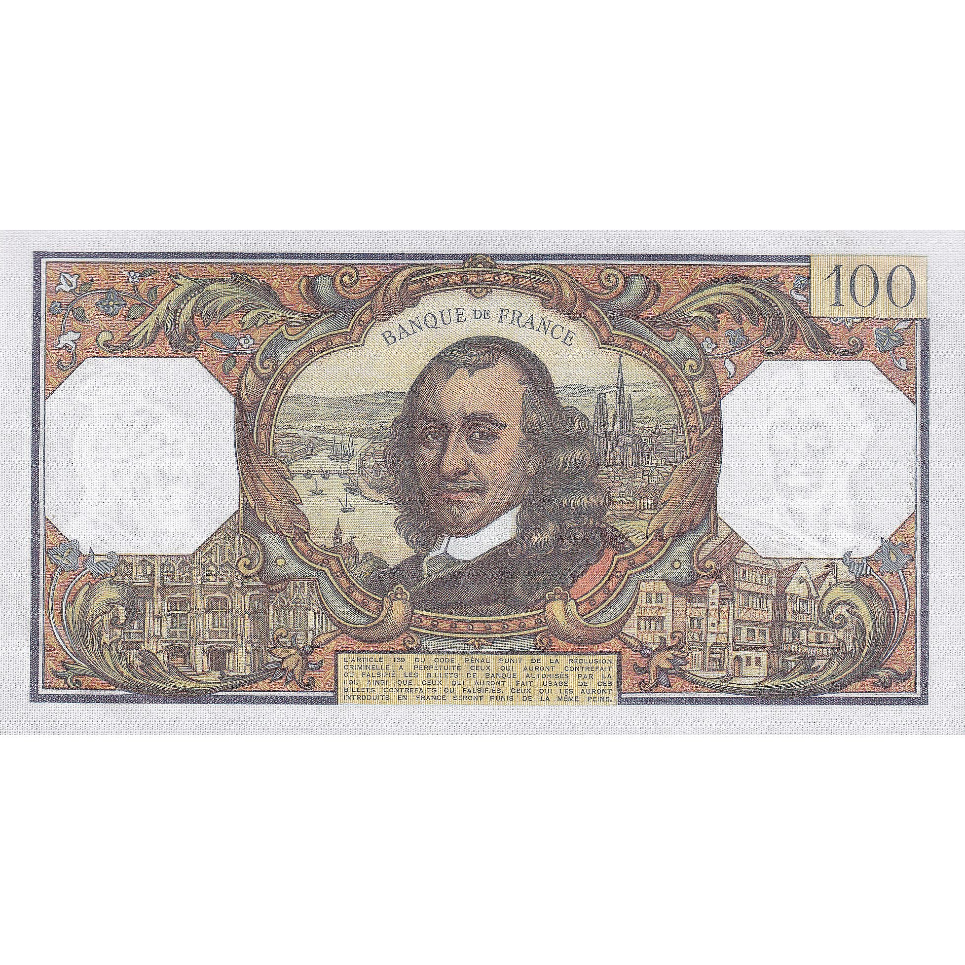 France, 100 Francs, Corneille, 1971, R.572, SUP+, Fayette:65.36, KM:149d