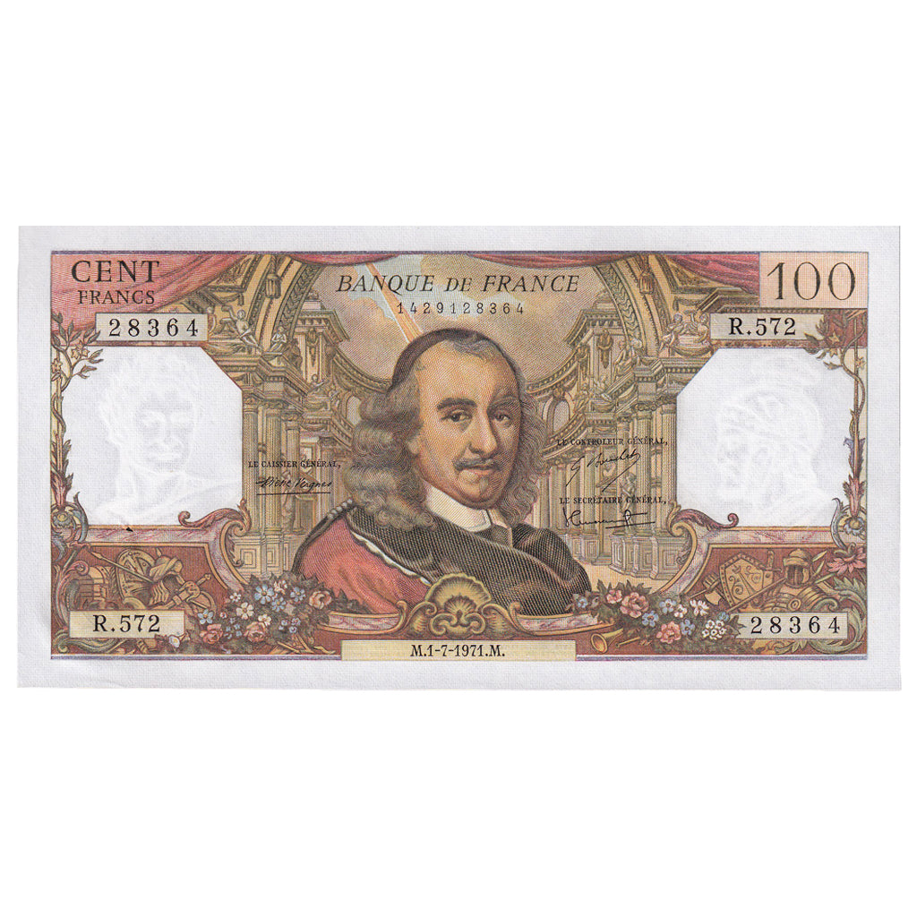 Francia, 100 Francs, Corneille, 1971, R.572, SPL, Fayette:65.36, KM:149d