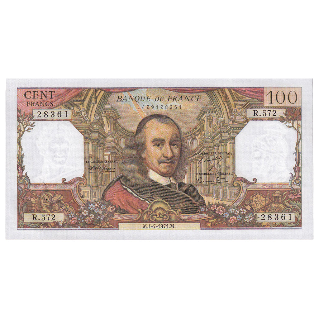 France, 100 Francs, Corneille, 1971, R.572, SPL, Fayette:65.36, KM:149d