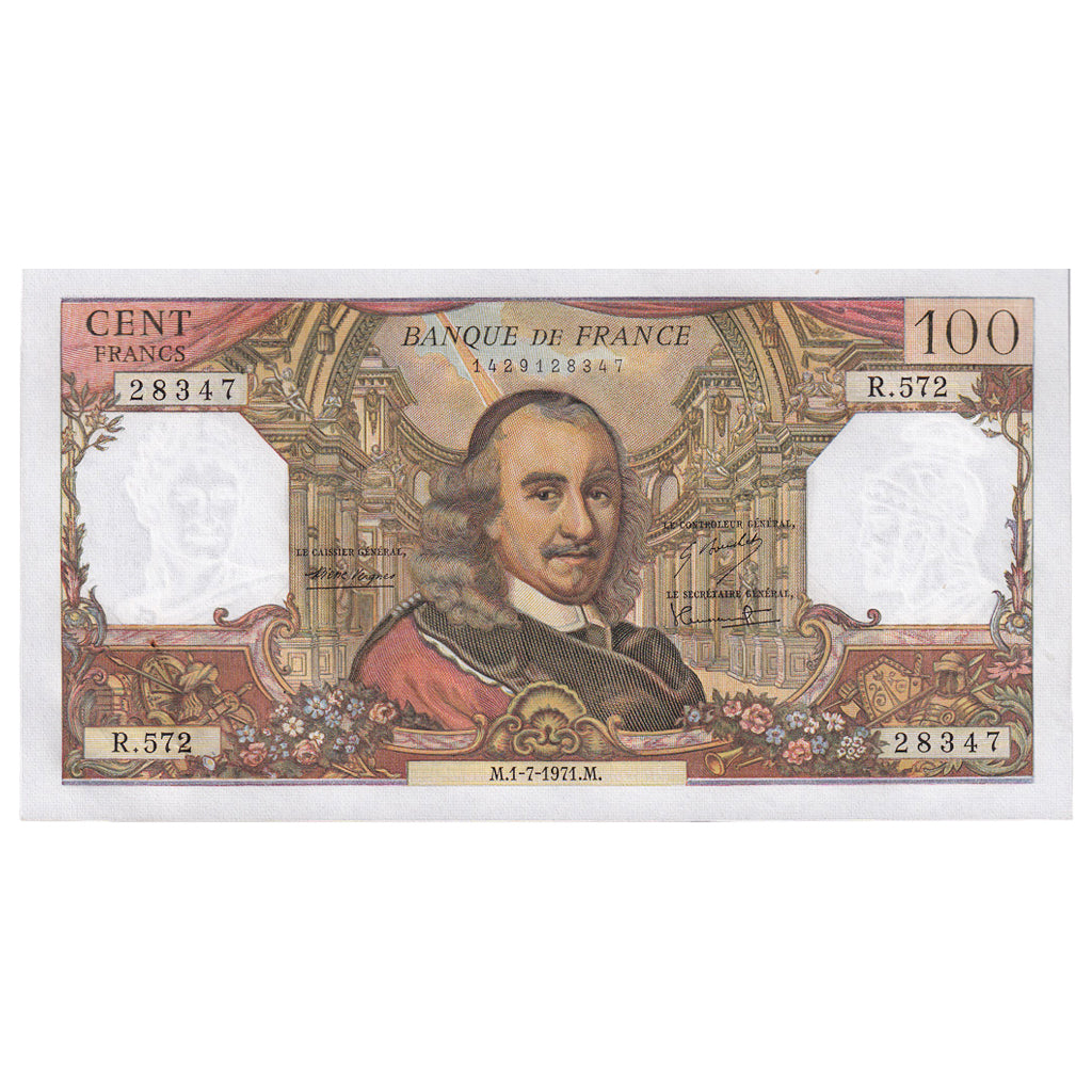 France, 100 Francs, Corneille, 1971, R.572, SUP, Fayette:65.36, KM:149d