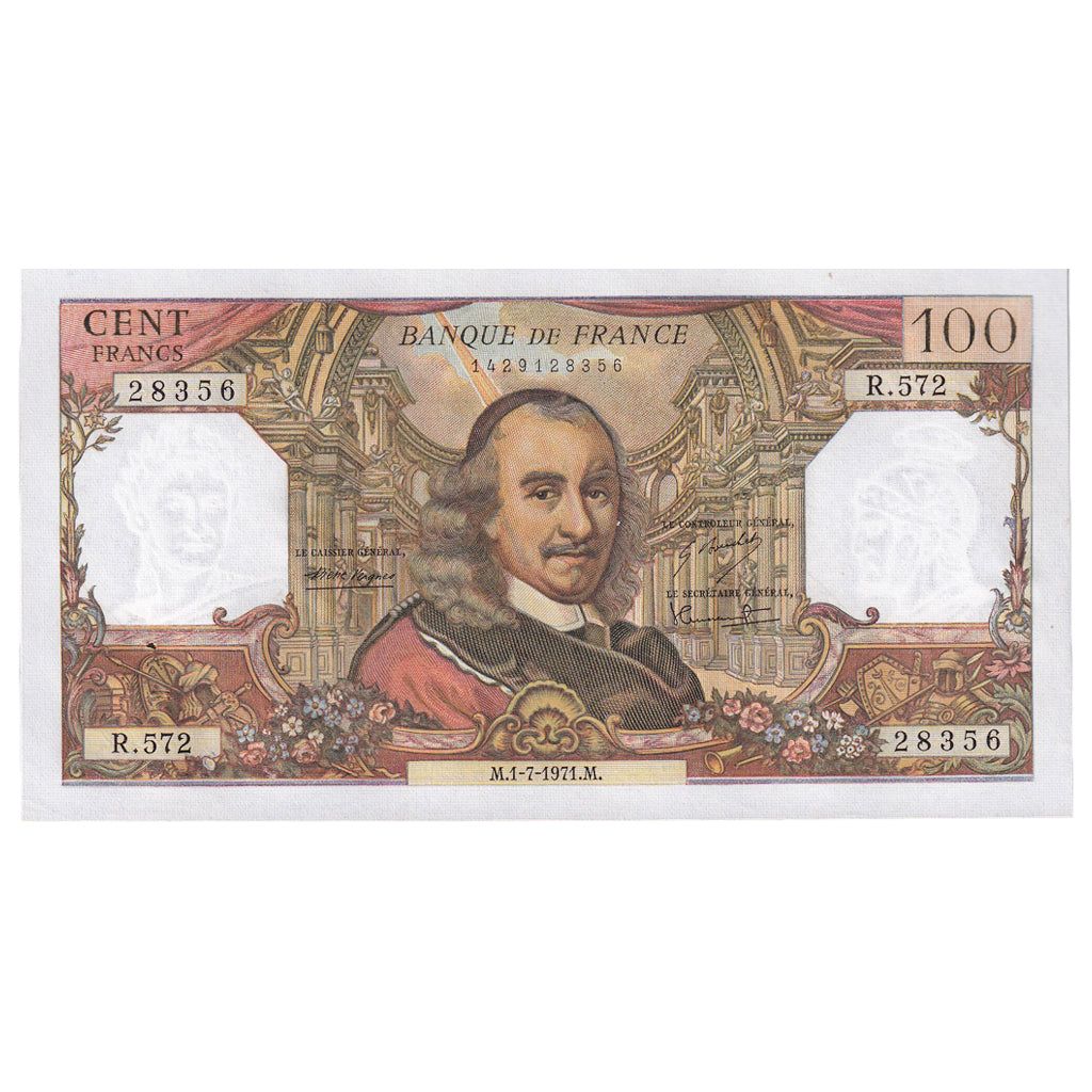 France, 100 Francs, Corneille, 1971, R.572, SUP, Fayette:65.36, KM:149d