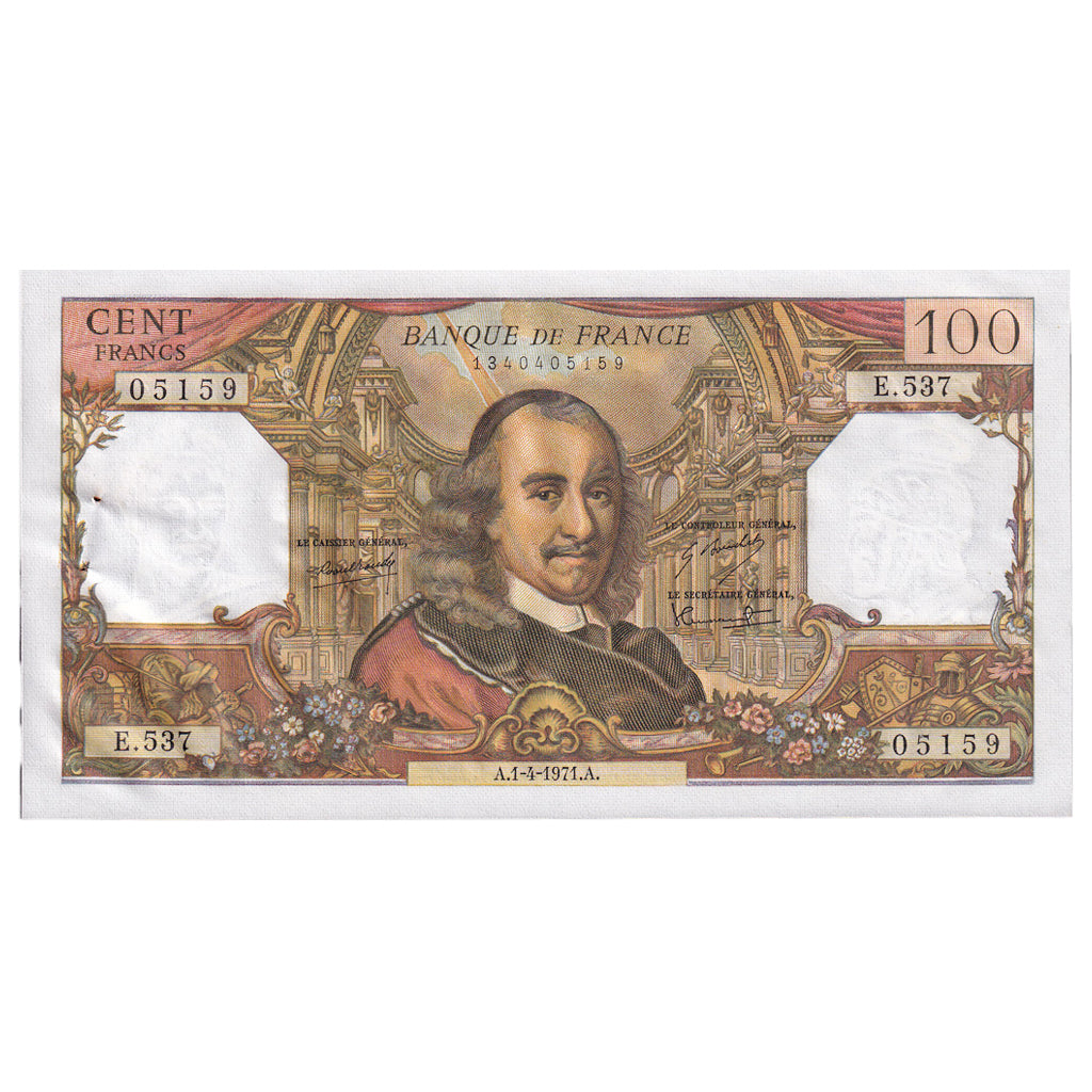 France, 100 Francs, Corneille, 1971, E.537, TTB+, Fayette:65.35, KM:149c