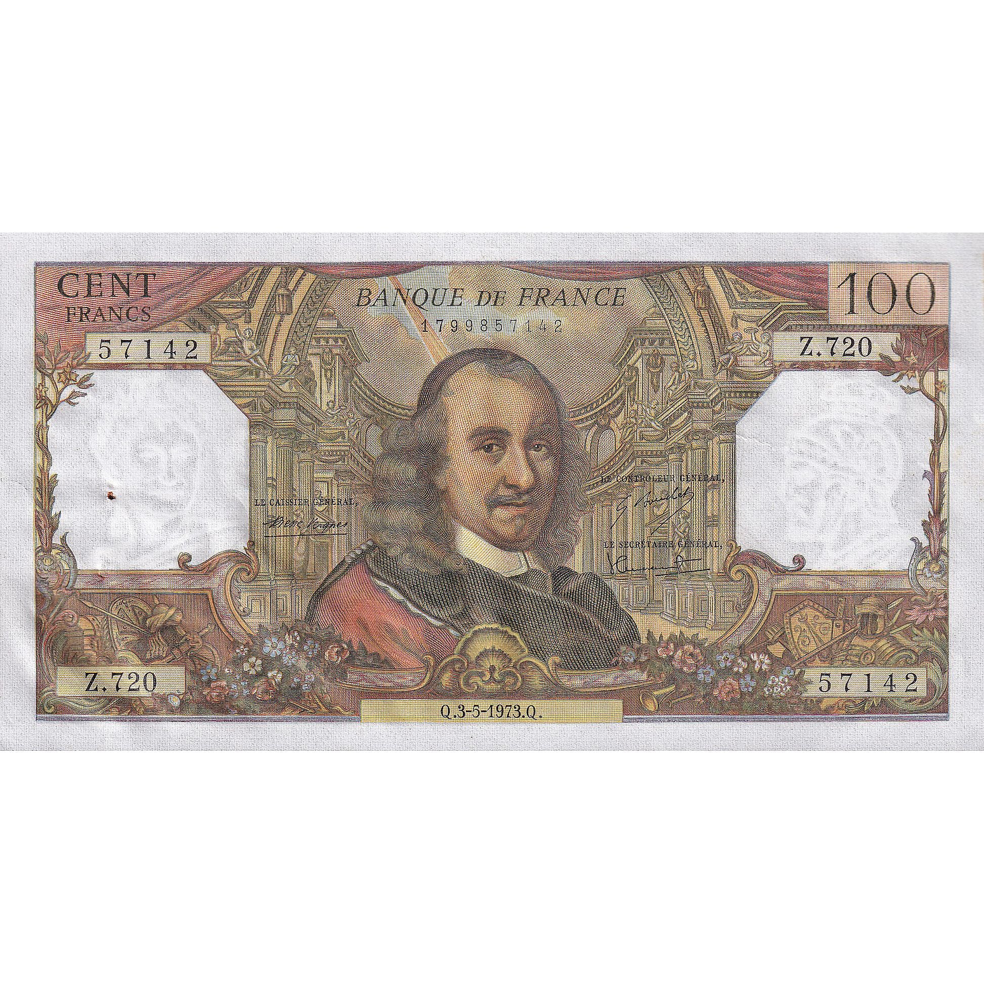 Francia, 100 Francs, Corneille, 1973, Z.720, MBC+, Fayette:65.42, KM:149d