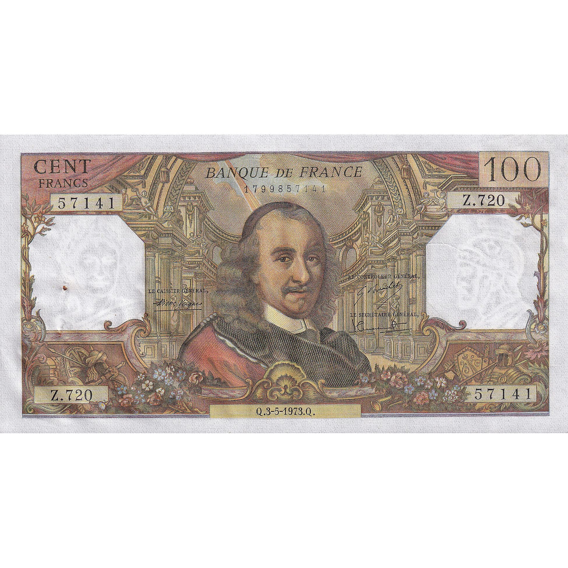 Francia, 100 Francs, Corneille, 1973, Z.720, MBC+, Fayette:65.42, KM:149d