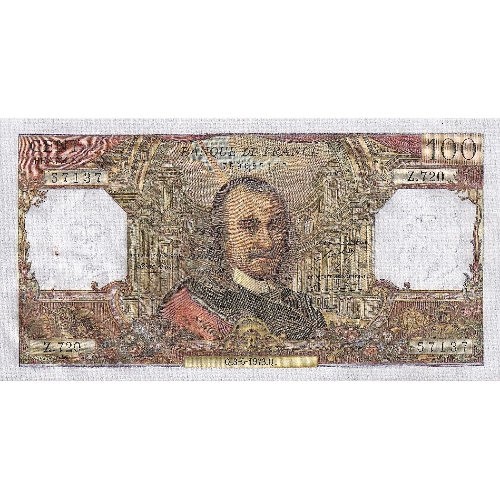 Frankreich, 100 Francs, Corneille, 1973, Z.720, SS+, Fayette:65.42, KM:149d