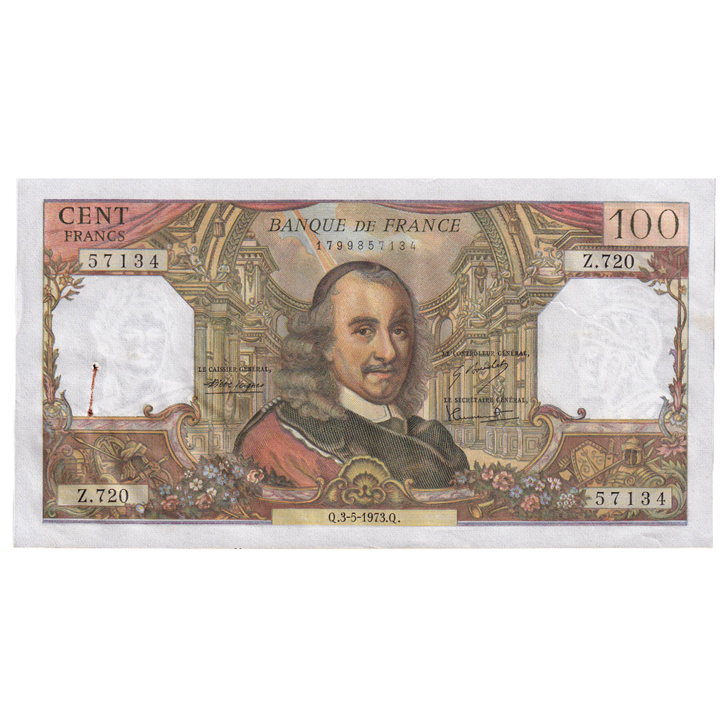 Frankreich, 100 Francs, Corneille, 1973, Z.720, SS, Fayette:65.42, KM:149d