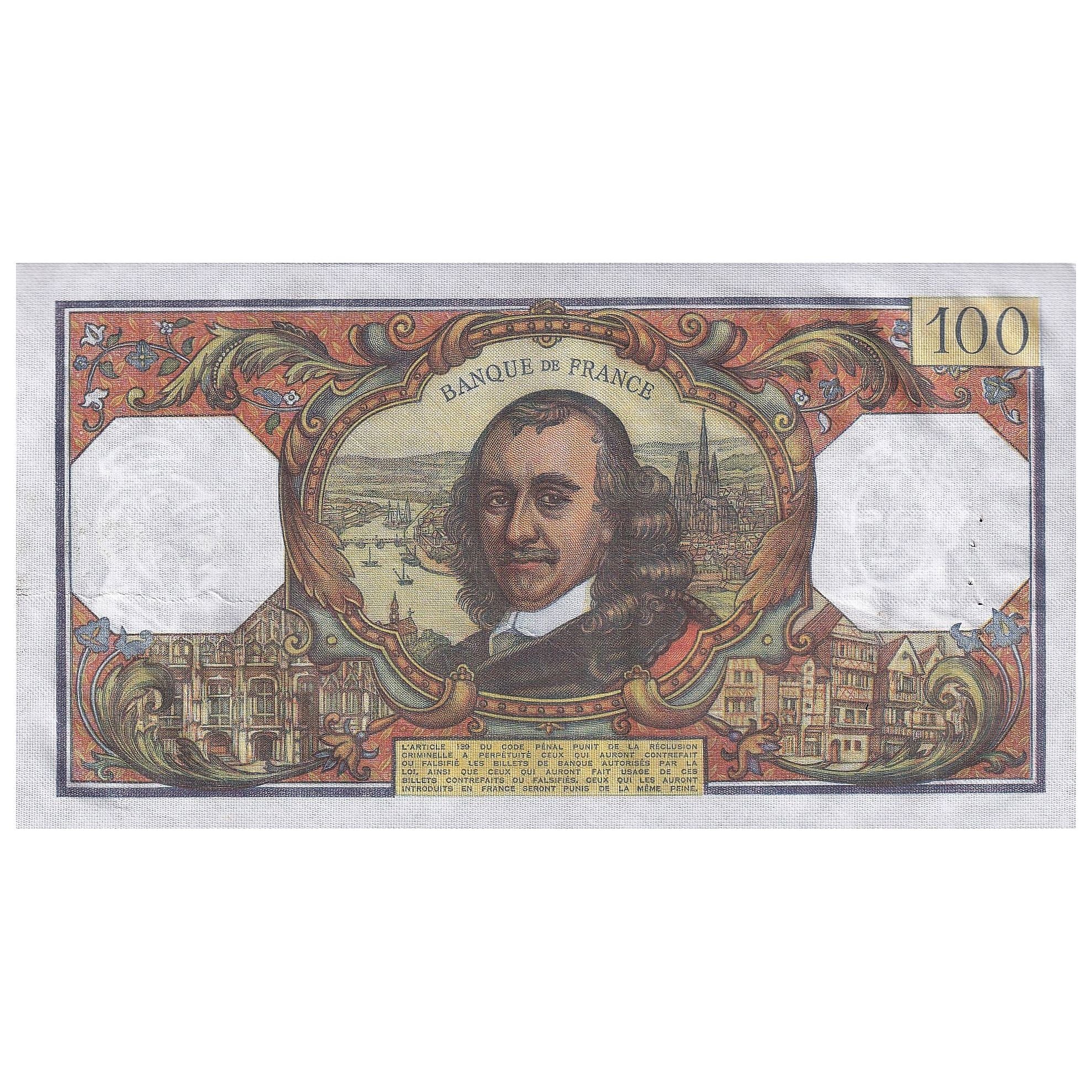 Francia, 100 Francs, Corneille, 1977, W.1140, MBC+, Fayette:65.60, KM:149f