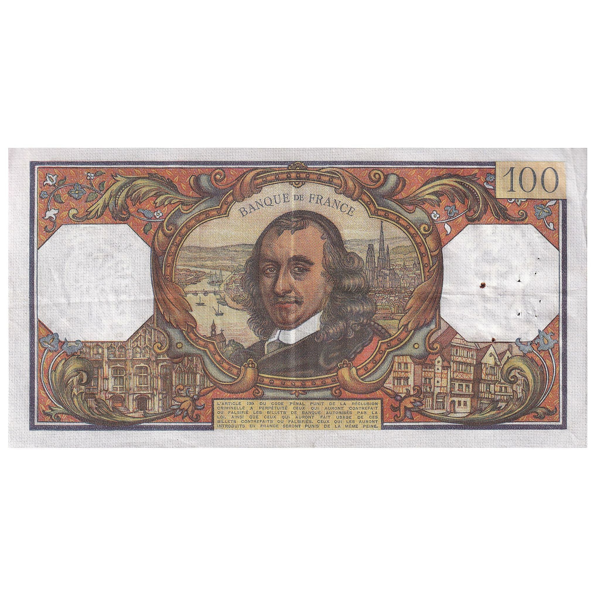 France, 100 Francs, Corneille, 1968, X.305, TTB, Fayette:65.21, KM:149c