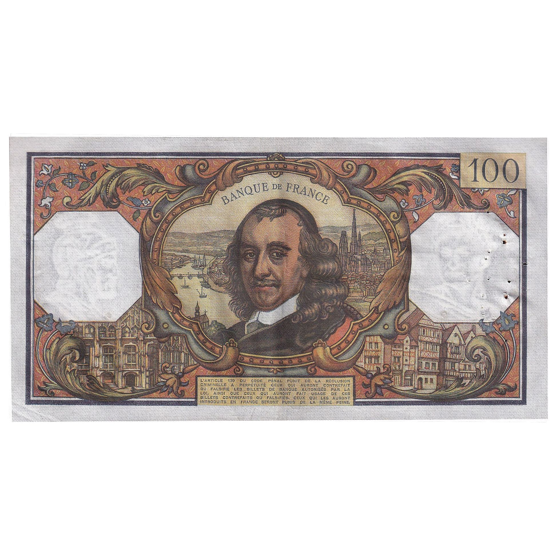 France, 100 Francs, Corneille, 1971, U.528, AU(50-53), Fayette:65.34, KM:149c