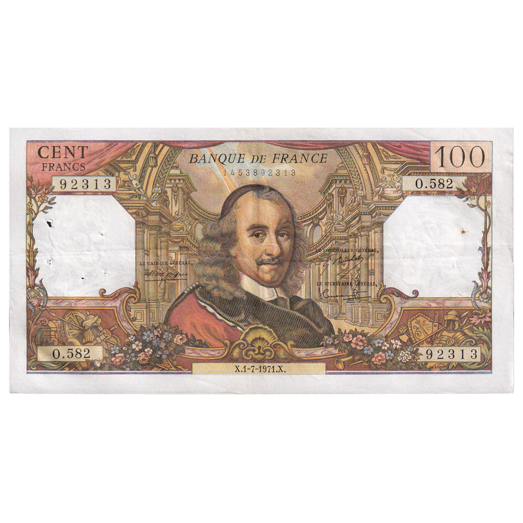 Frankreich, 100 Francs, Corneille, 1971, O.582, SS, Fayette:65.36, KM:149d