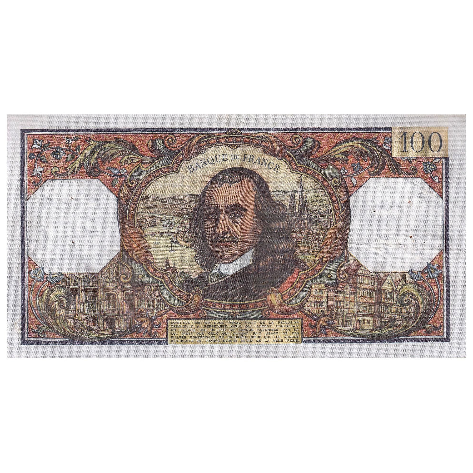 Francia, 100 Francs, Corneille, 1972, Z.660, BB, Fayette:65.40, KM:149d