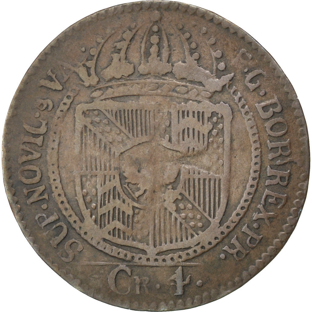 Coin, SWISS CANTONS, NEUCHATEL, 4 Kreuzer, 1792, Neuenburg, EF(40-45), Billon