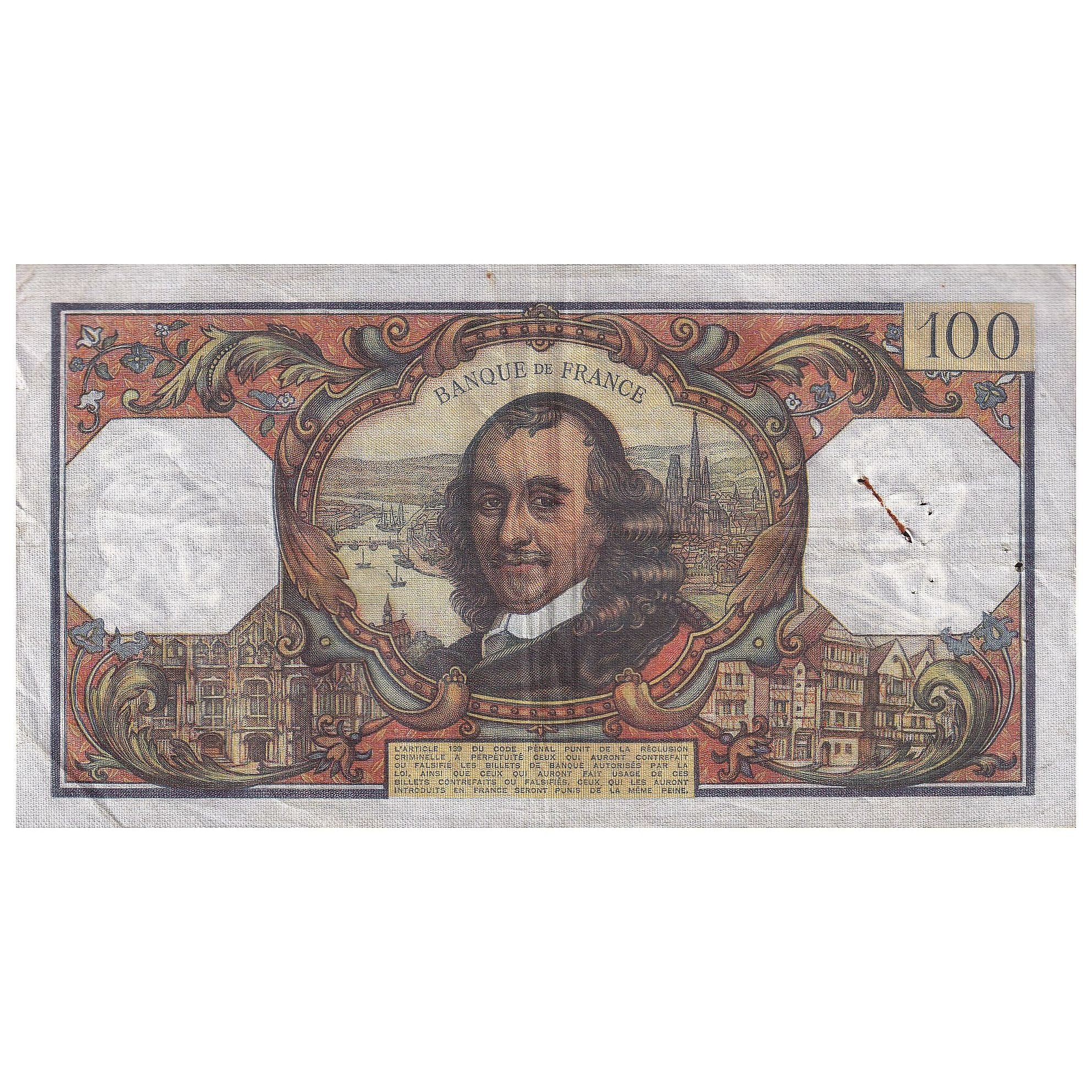 France, 100 Francs, Corneille, 1972, F.674, TTB, Fayette:65.40, KM:149d
