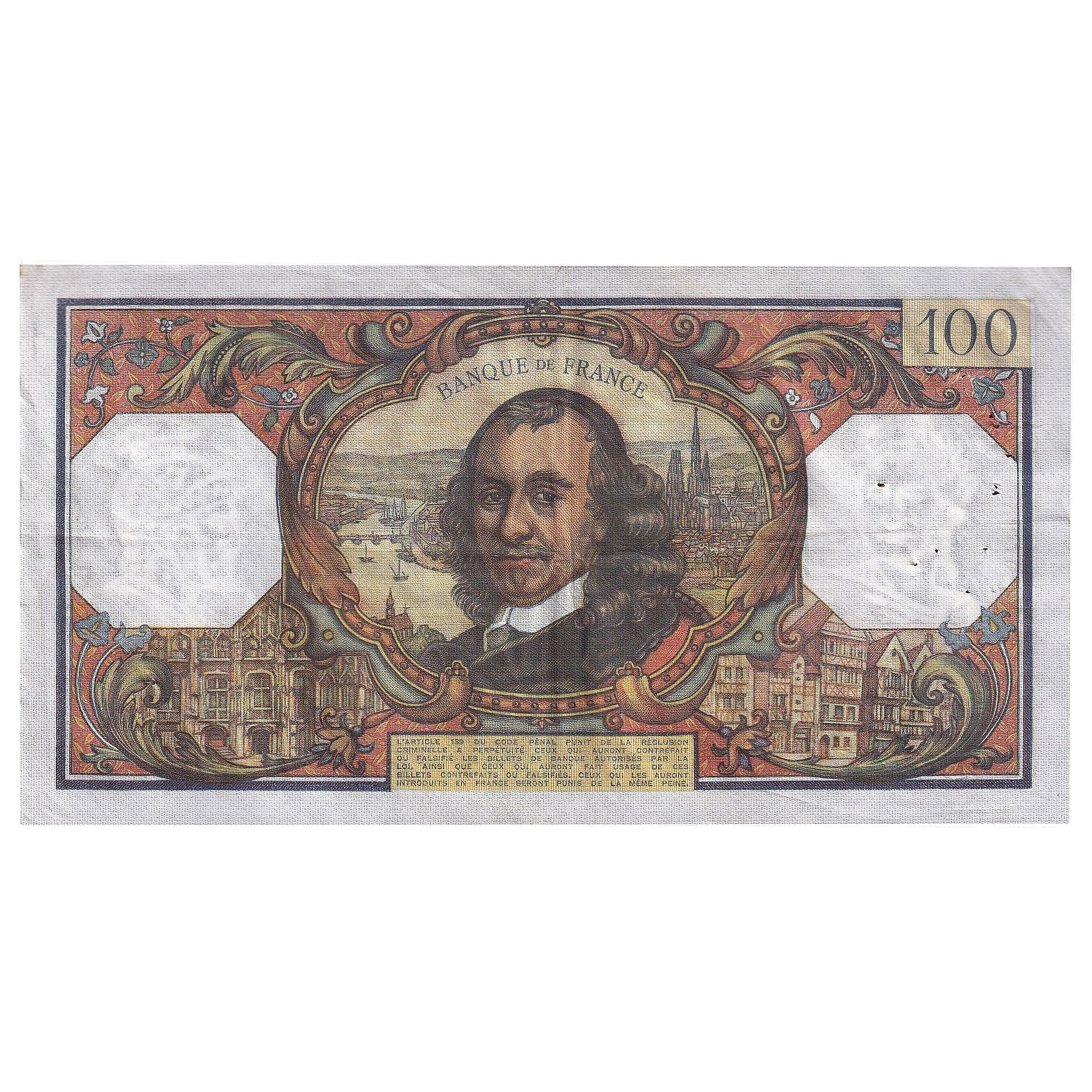 Francja, 100 Francs, Corneille, 1973, D.742, EF(40-45), Fayette:65.43, KM:149d