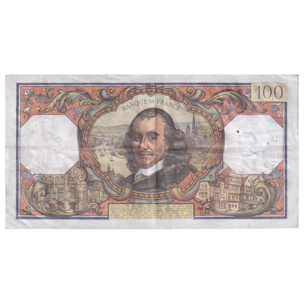 France, 100 Francs, Corneille, 1973, N.748, EF(40-45), Fayette:65.43, KM:149d