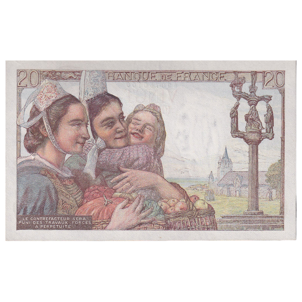 Frankreich, 20 Francs, Pêcheur, 1949, H.197, UNZ-, Fayette:13.14, KM:100c