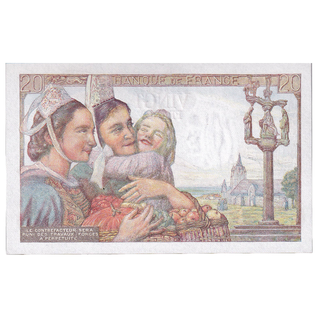 Francia, 20 Francs, Pêcheur, 1943, G.103, UNC, Fayette:13.7, KM:100a