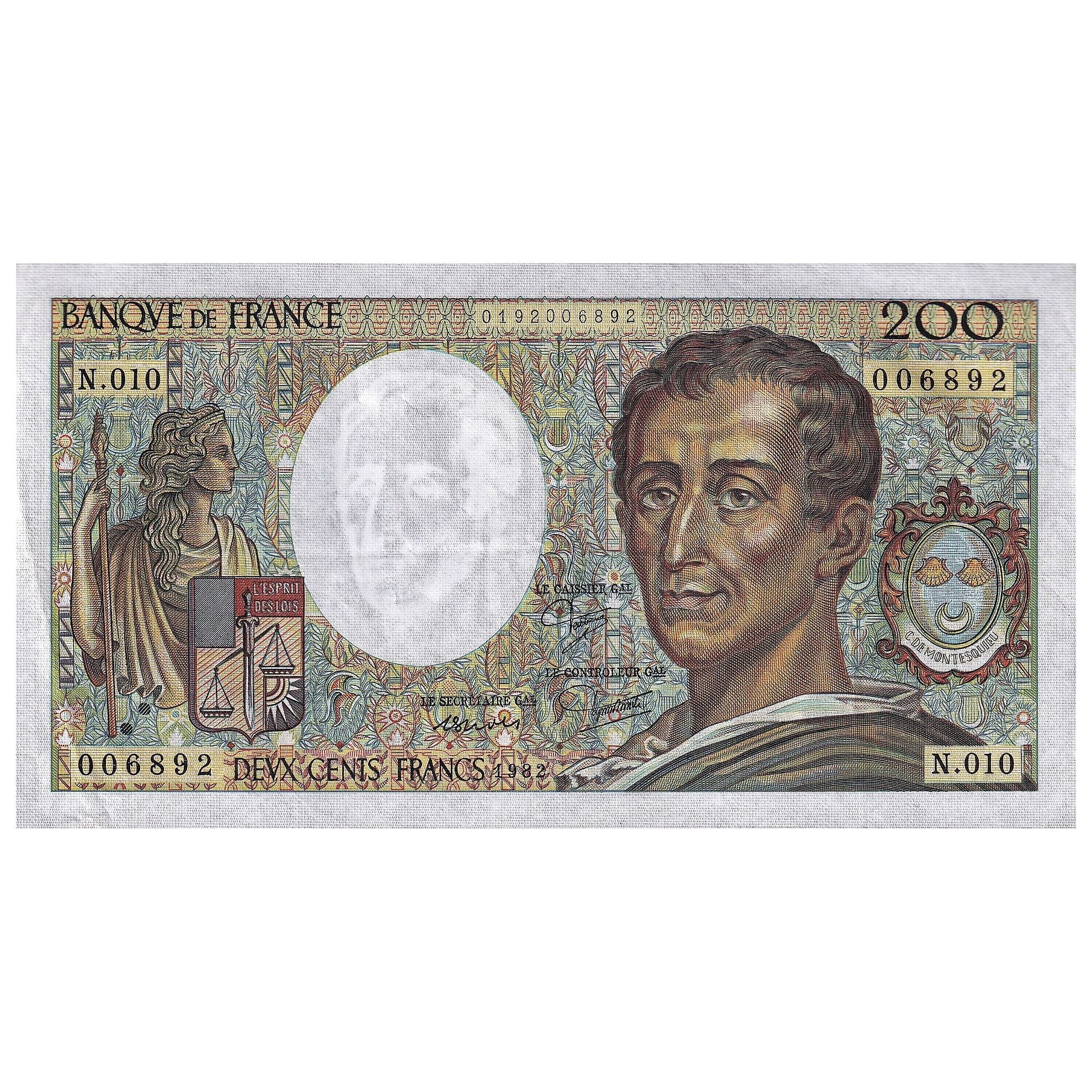 Francia, 200 Francs, Montesquieu, 1982, N.010, SPL-, Fayette:70.02, KM:155a