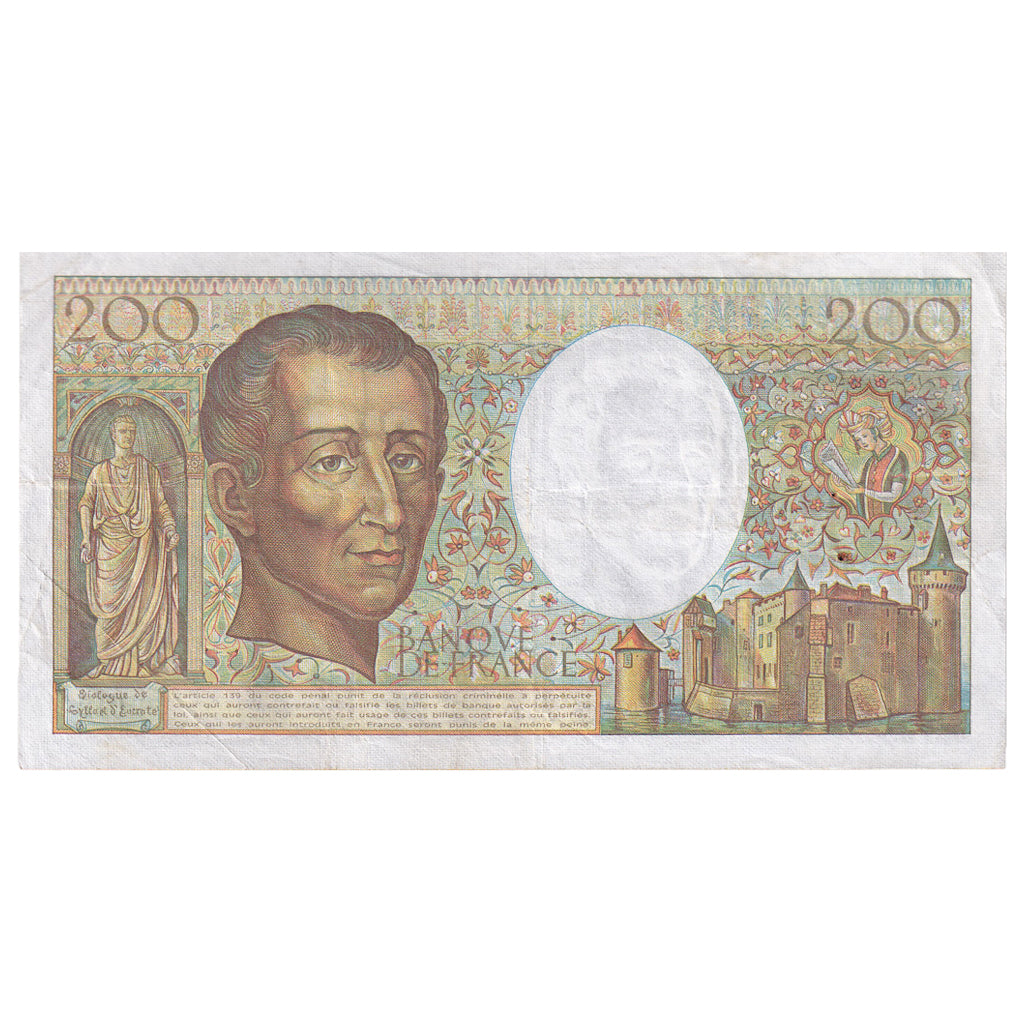 Frankreich, 200 Francs, Montesquieu, 1982, H.012, SS, Fayette:70.02, KM:155a