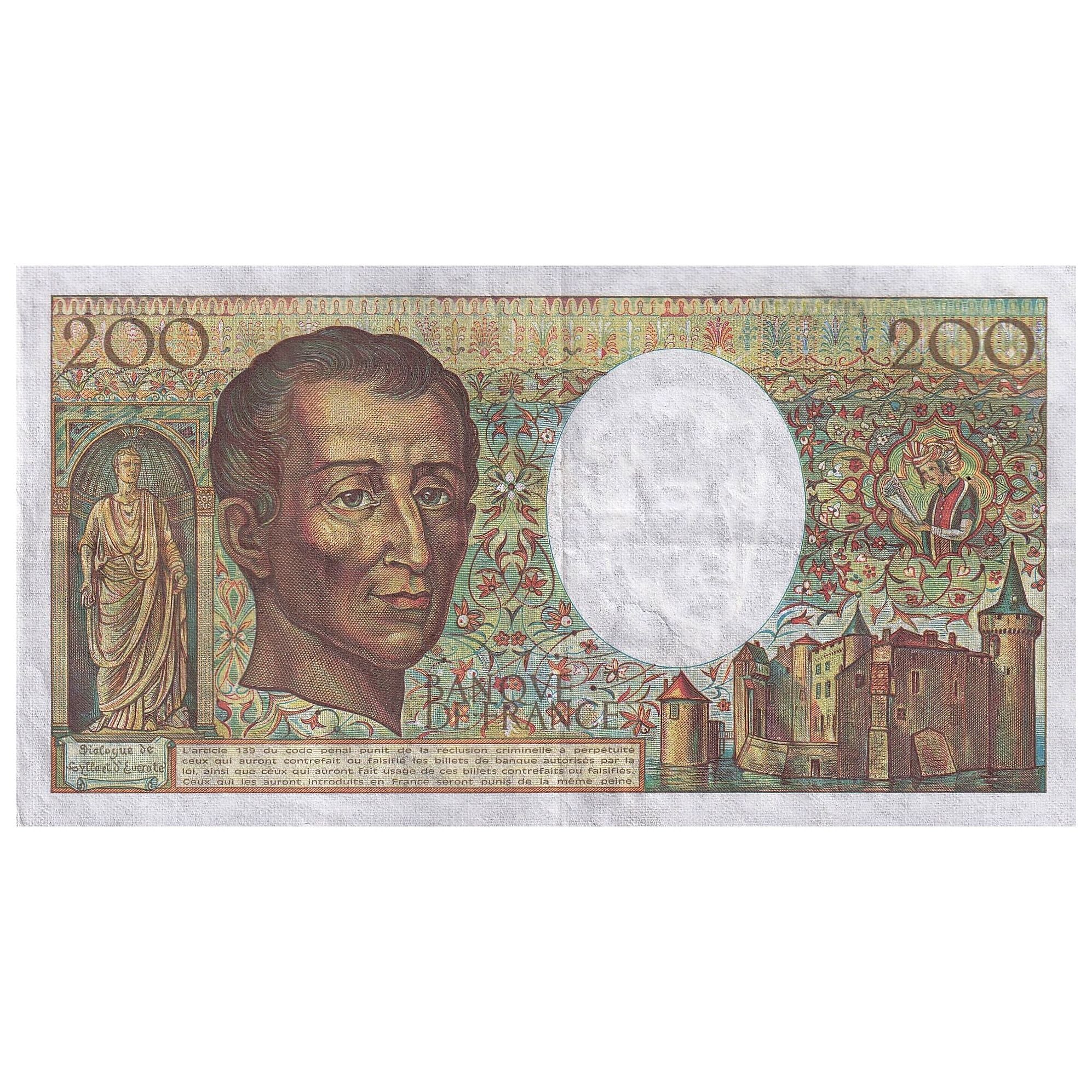 Frankreich, 200 Francs, Montesquieu, 1987, H.048, SS, Fayette:70.07, KM:155b