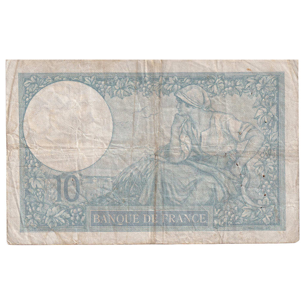 Francia, 10 Francs, Minerve, 1940, H.80497, MB, Fayette:07.22, KM:84