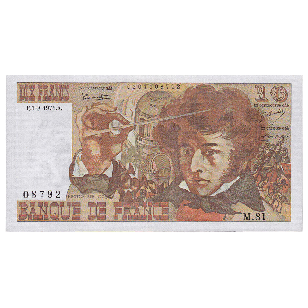 France, 10 Francs, Berlioz, 1974, M.81, NEUF, Fayette:63.6, KM:150a