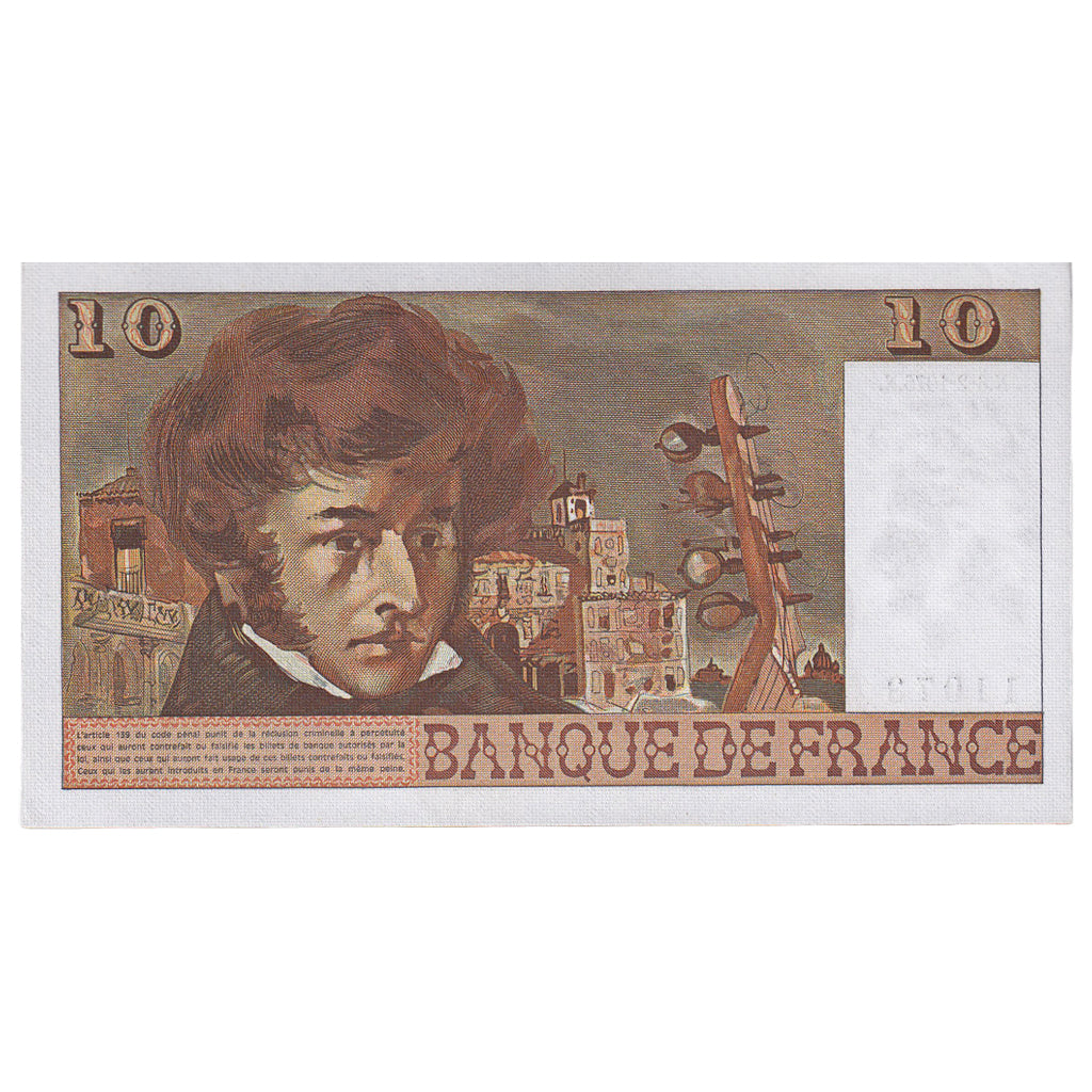 Frankreich, 10 Francs, Berlioz, 1975, S.140, UNZ, Fayette:63.08, KM:150b