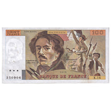 Francia, 100 Francs, Delacroix, 1979, X.14, BB, Fayette:69.02C, KM:154a