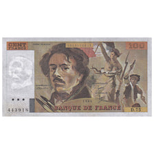 France, 100 Francs, Delacroix, 1984, D.75, AU(50-53), Fayette:69.08a, KM:154b