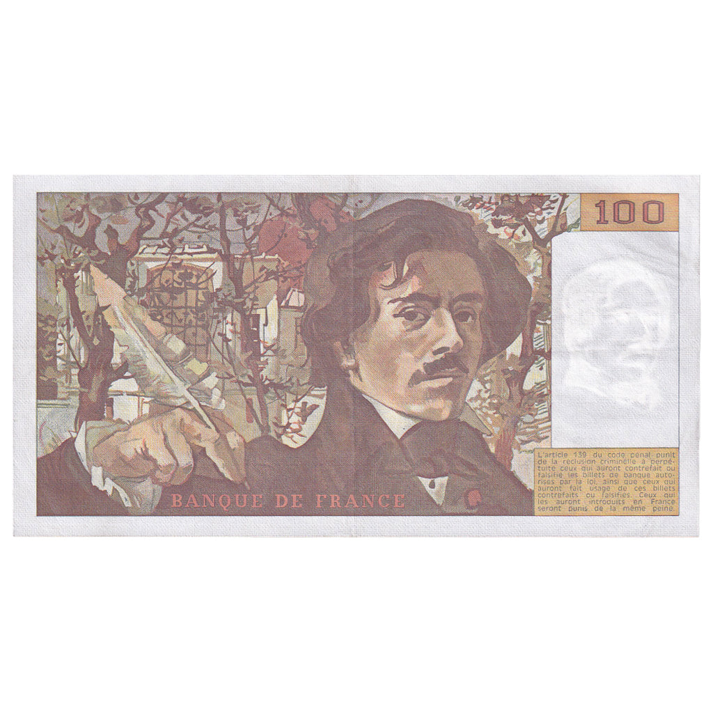 Frankrijk, 100 Francs, Delacroix, 1984, B.77, TTB+, Fayette:69.08a, KM:154b