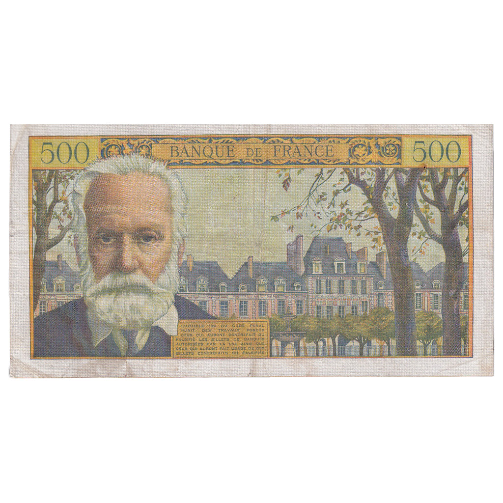 France, 5 NF sur 500 Francs, 1955-1959 Overprinted with ''Nouveaux Francs''