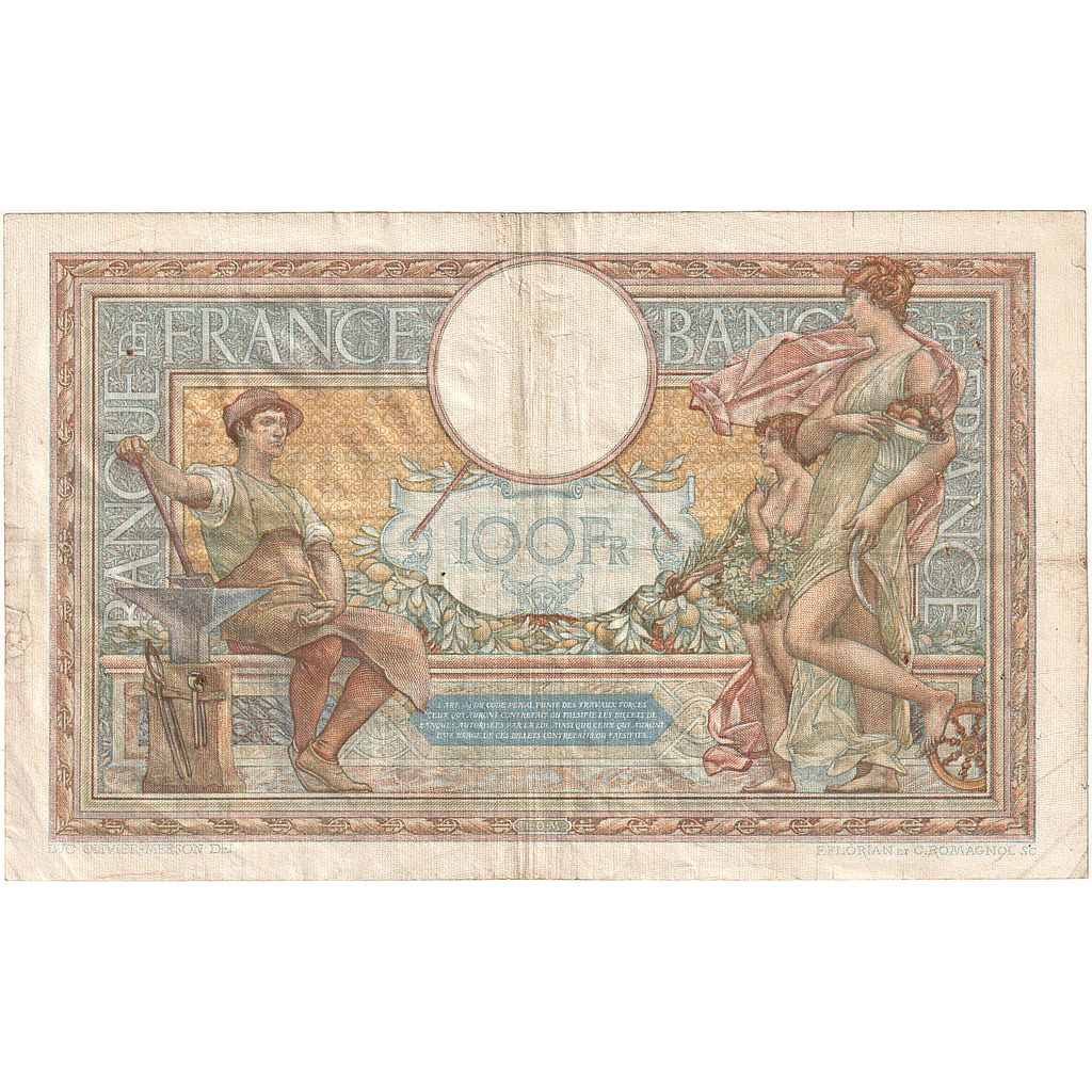 Francia, 100 Francs, Luc Olivier Merson, 1937, O.56673, MB+, Fayette:25.07