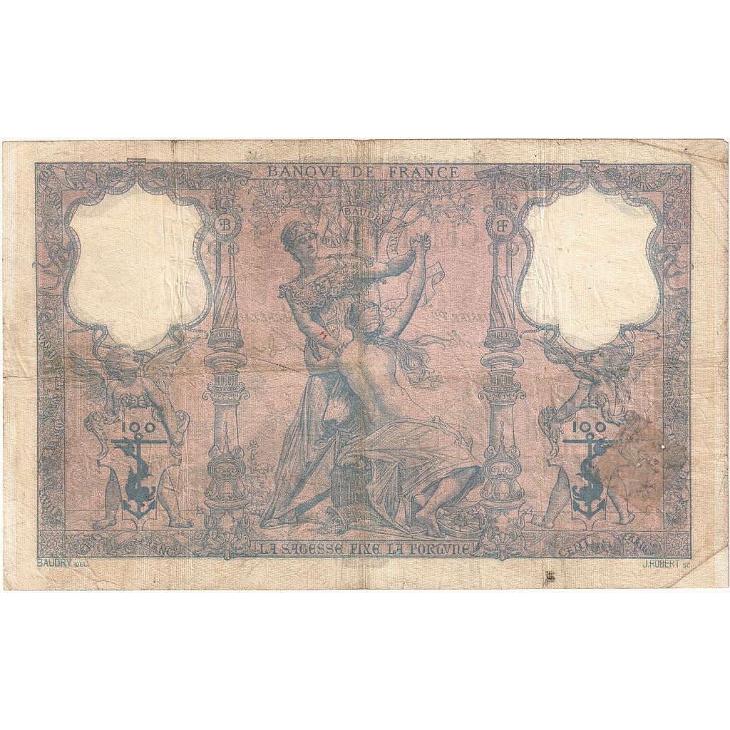Frankrijk, 100 Francs, Bleu et Rose, 1900, A.3060, TTB, Fayette:21.14, KM:65c