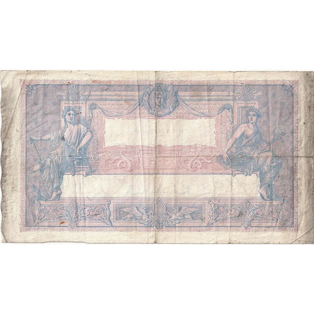 Francia, 1000 Francs, Bleu et Rose, 1914, A.876, MB, Fayette:36.28, KM:67g