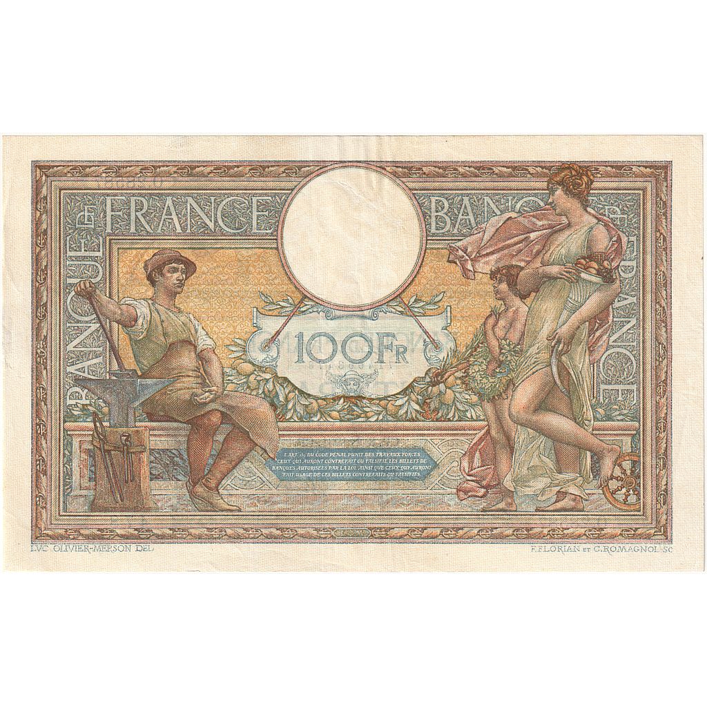 France, 100 Francs, Luc Olivier Merson, 1931, O.28587, TTB+, Fayette:24.10