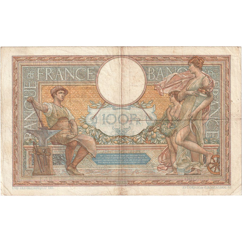 Francja, 100 Francs, Luc Olivier Merson, 1937, C.56300, EF(40-45)