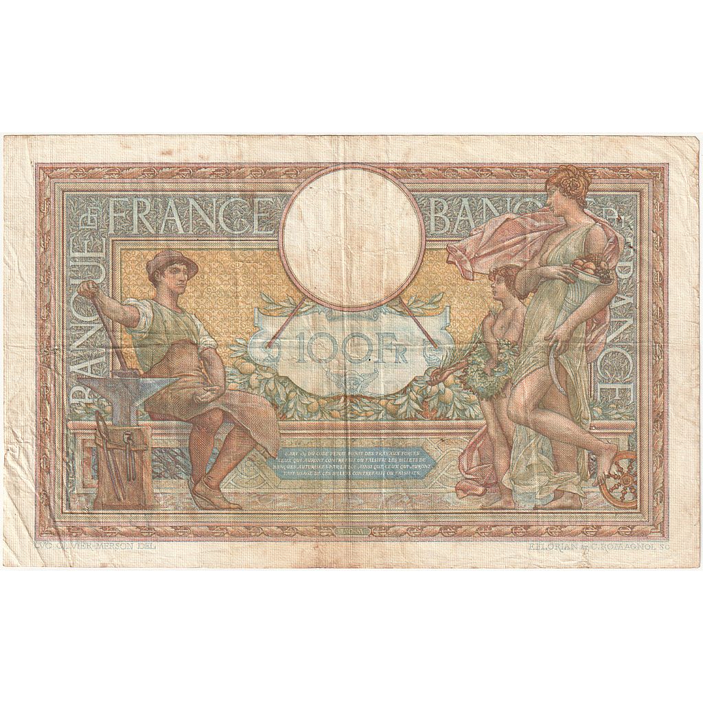 Frankreich, 100 Francs, Luc Olivier Merson, 1938, C.60196, S, Fayette:25.26
