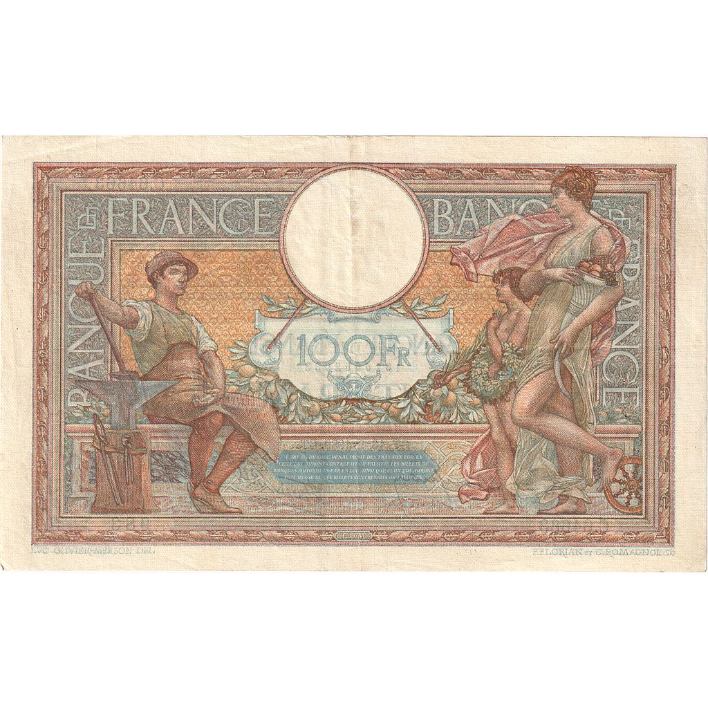 Frankreich, 100 Francs, Luc Olivier Merson, 1939, C.64663, SS+, Fayette:25.43