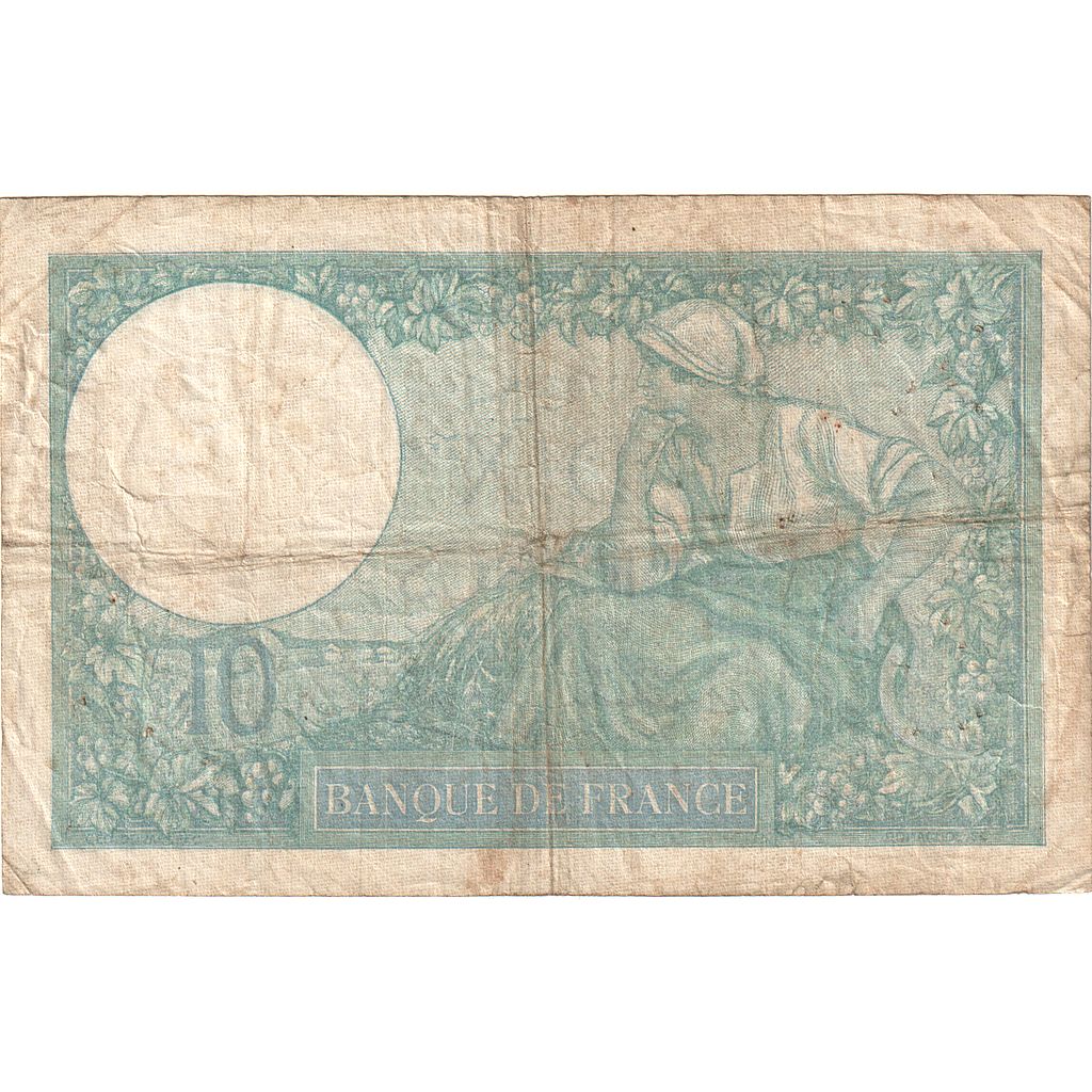 Francia, 10 Francs, Minerve, 1939, T.71190, MB, Fayette:07.06, KM:84